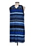 Apt. 9 Graphic Blue Casual Dress Size L - photo 2