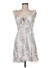 Olivaceous 100% Rayon Animal Print White Cocktail Dress Size M - photo 1