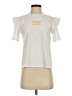 Zara Ivory Short Sleeve Top Size S - photo 1