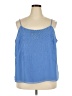 Karen Miller 100% Polyester Blue Sleeveless Blouse Size 24 - photo 1