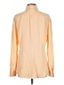 Moschino 100% Silk Color Block Orange Tan Long Sleeve Silk Top Size 12 - photo 2