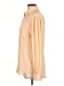 Moschino 100% Silk Color Block Orange Tan Long Sleeve Silk Top Size 12 - photo 5
