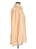 Moschino 100% Silk Color Block Orange Tan Long Sleeve Silk Top Size 12 - photo 4