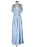 Mac Duggal 100% Polyester Blue Cocktail Dress Size 6 - photo 1