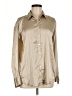 Charlotte Russe 100% Polyester Metallic Tan Long Sleeve Blouse Size M - photo 1