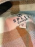 Split Plaid Gray 3/4 Sleeve Button-Down Shirt Size S - photo 7