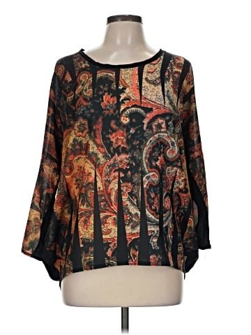 Zara W&B Collection 3/4 Sleeve Blouse (view 1)