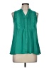 Crescent 100% Polyester Teal Sleeveless Blouse Size M - photo 1