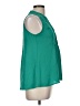 Crescent 100% Polyester Teal Sleeveless Blouse Size M - photo 4