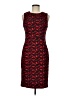 Calvin Klein Graphic Red Cocktail Dress Size 6 - photo 1