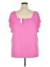 Lane Bryant Pink Short Sleeve Top Size 26 - 28 Plus - photo 2