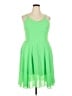 Assorted Brands 100% Polyester Solid Green Cocktail Dress Size 3X - photo 1