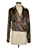 By Anthropologie Print Green Blazer Size 4 - photo 1