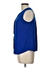Apt. 9 100% Polyester Solid Blue Sleeveless Blouse Size L (petite) - photo 5
