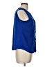 Apt. 9 100% Polyester Solid Blue Sleeveless Blouse Size L (petite) - photo 4