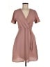 Monteau 100% Polyester Solid Tan Casual Dress Size M - photo 1