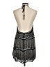 NBD 100% Polyester Chevron-herringbone Silver Cocktail Dress Size M - photo 2