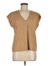 FRAME 100% Cotton Tan Short Sleeve Blouse Size M - photo 1