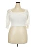Wish 100% Cotton Ivory 3/4 Sleeve Blouse Size XXL - photo 1