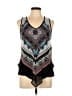BCX 100% Polyester Black White Sleeveless Blouse Size L - photo 1