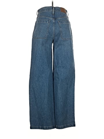 Madewell The Emmett Wide-Leg Jean in Lakecourt Wash: Patch Pocket Edition (view 2)