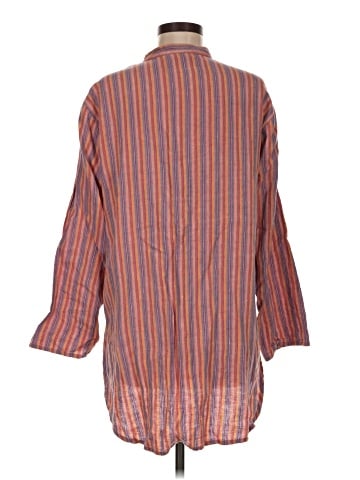 Flax 3/4 Sleeve Button-Down Shirt (view 2)