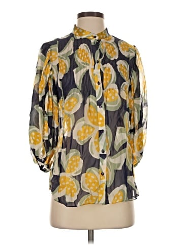 Diane von Furstenberg 3/4 Sleeve Silk Top (view 1)