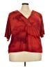 Venezia Red Short Sleeve Blouse Size 22 - 24 Plus - photo 1
