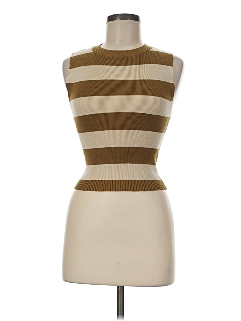 Pre-owned Forever 21 Sweater Vest In Tan