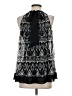 ECI Graphic Black Sleeveless Blouse Size 4 - photo 2