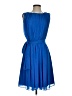Calvin Klein 100% Polyester Solid Blue Cocktail Dress Size P (petite) - photo 1