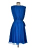 Calvin Klein 100% Polyester Solid Blue Cocktail Dress Size P (petite) - photo 2