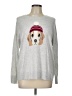 Ann Taylor LOFT Print Silver Pullover Sweater Size Lg Petite - photo 1