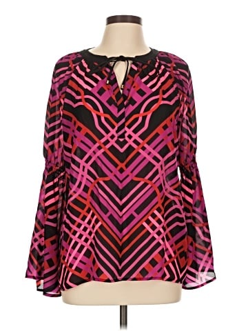 Kaari Blue Long Sleeve Blouse (view 1)