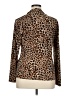 Charter Club Animal Print Brown Long Sleeve Blouse Size XL - photo 2