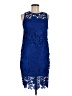 Calvin Klein 100% Polyester Blue Cocktail Dress Size 8 (petite) - photo 1