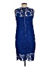 Calvin Klein 100% Polyester Blue Cocktail Dress Size 8 (petite) - photo 2