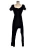 Blush 100% Rayon Solid Black Jumpsuit Size M - photo 2