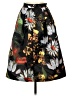 Moon 100% Polyester Print Black Casual Skirt Size S - photo 2