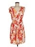 Collective Concepts 100% Polyester Print Orange Casual Dress Size M (estimated) - photo 1