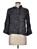 Ecru 100% Silk Animal Print Green 3/4 Sleeve Silk Top Size M - photo 1