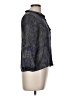 Ecru 100% Silk Animal Print Green 3/4 Sleeve Silk Top Size M - photo 4