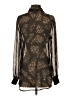 DKNY Animal Print Black Long Sleeve Blouse Size XS - photo 2