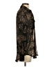 DKNY Animal Print Black Long Sleeve Blouse Size XS - photo 4