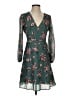 Madewell 100% Polyester Floral Green Cocktail Dress Size 00 - photo 1