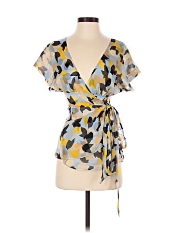 Diane von Furstenberg Short Sleeve Silk Top (view 1)