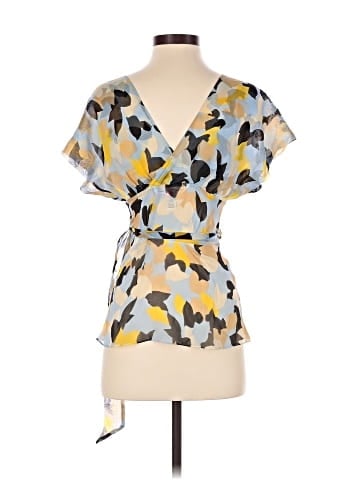 Diane von Furstenberg Short Sleeve Silk Top (view 2)