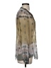 Hale Bob 100% Silk Silver Long Sleeve Silk Top Size XS - photo 4