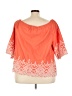 Roaman's 100% Cotton Orange 3/4 Sleeve Blouse Size 28w - photo 2