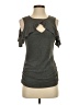 Candie's Gray Short Sleeve Top Size XS - photo 1